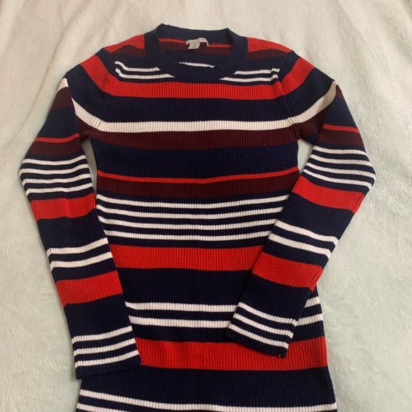 Halogen Red Stripe Pullover Sweater - size XS - Picture 3 of 6